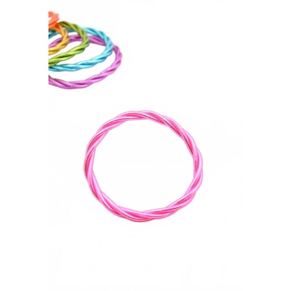 NEW WOMAN SHOPS WORLD women's twisted thai buddhist temple mantra bangle in fluo